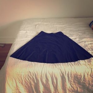 Rebecca Taylor Vegan Faux Leather Midi skirt, navy
